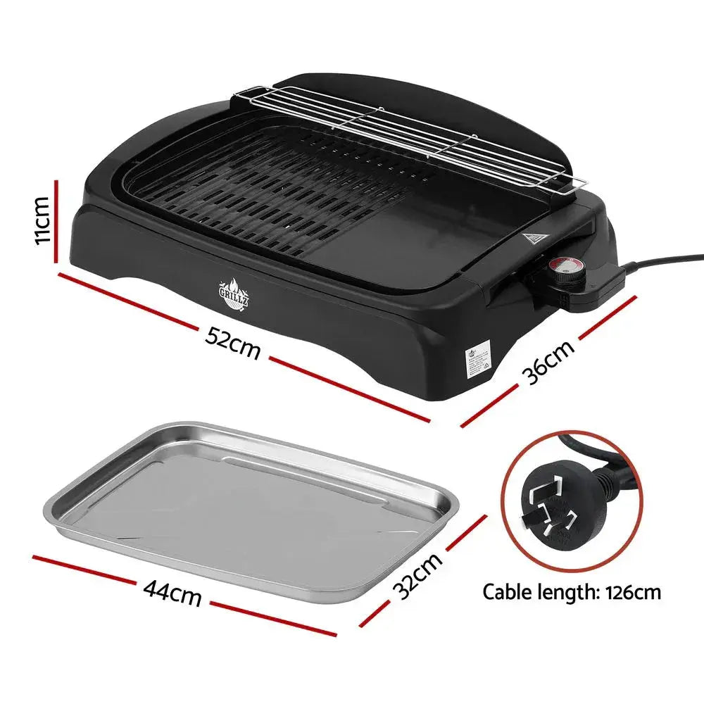 Grillz 1950W Electric BBQ Grill Non-stick Plate for Indoor Outdoor - BBQ Backyard Supply Co