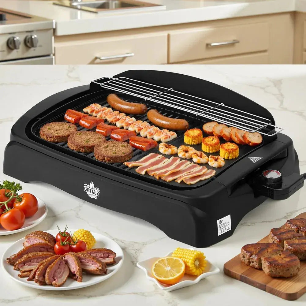 Grillz 1950W Electric BBQ Grill Non-stick Plate for Indoor Outdoor - BBQ Backyard Supply Co