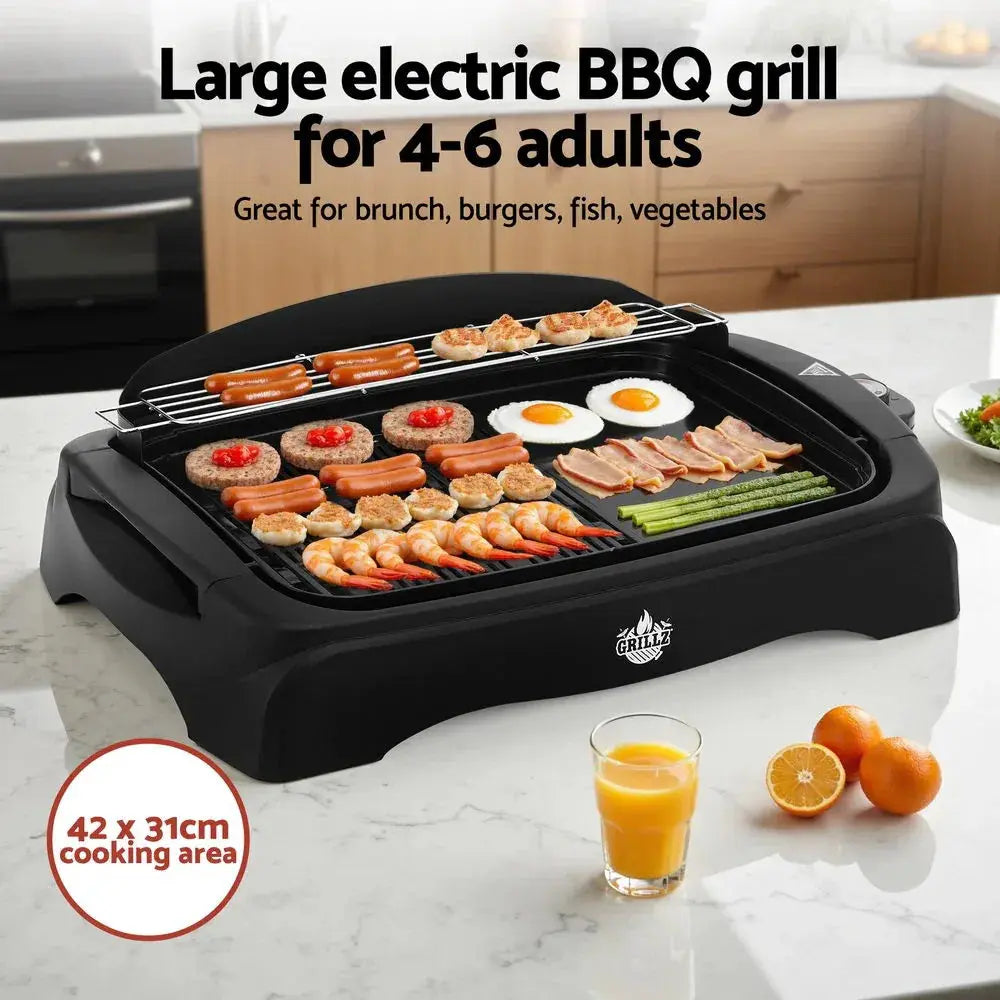 Grillz 1950W Electric BBQ Grill Non-stick Plate for Indoor Outdoor - BBQ Backyard Supply Co