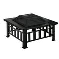 Grillz Fire Pit BBQ Grill 2‑in‑1 Table – Outdoor Fire Pit, BBQ Grill, Powder‑Coated Steel, All‑Season Use - BBQ Backyard Supply Co