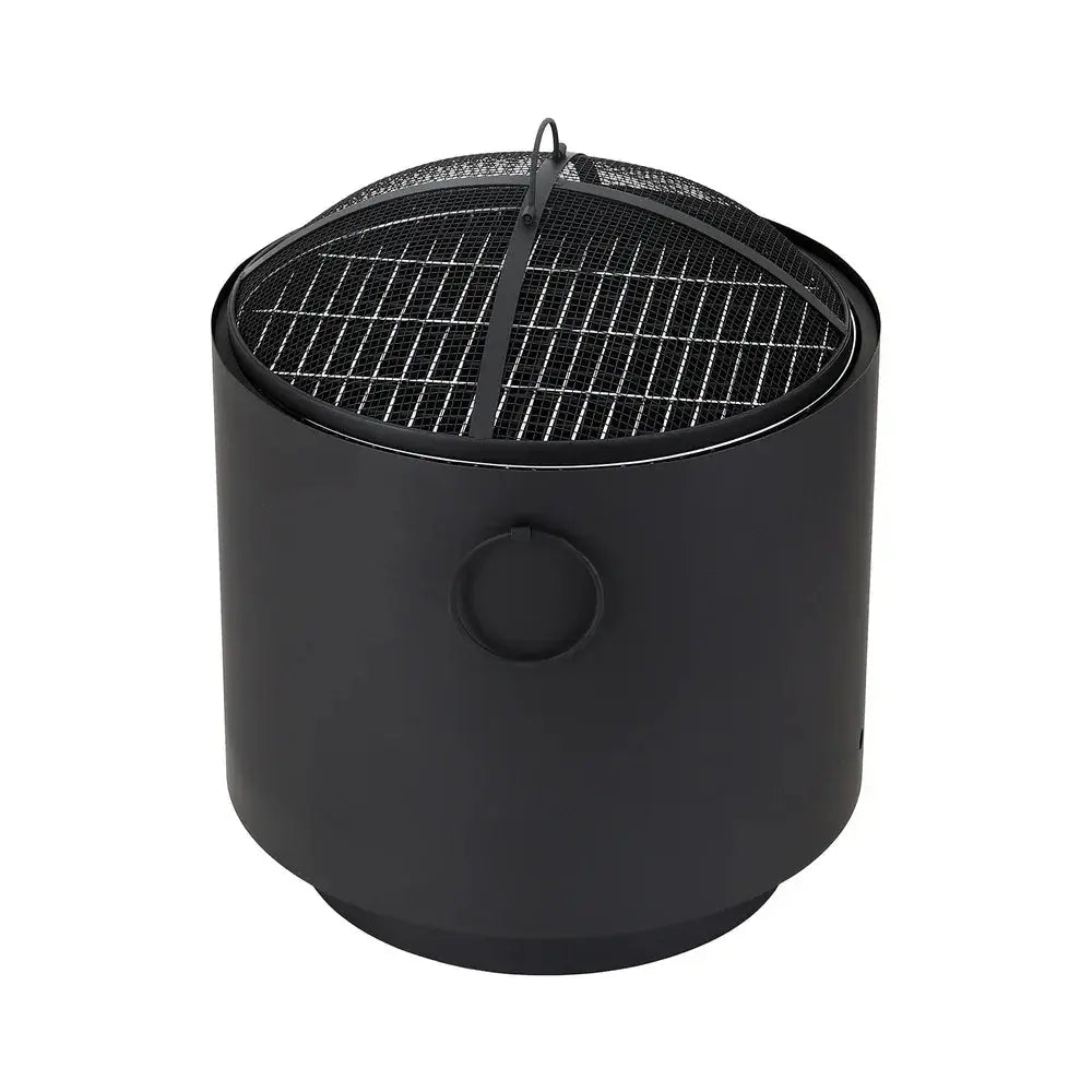 Grillz Portable Fire Pit BBQ – Deep Bowl Outdoor Fireplace, 45cm Grill, Spark-Proof Mesh Lid - BBQ Backyard Supply Co