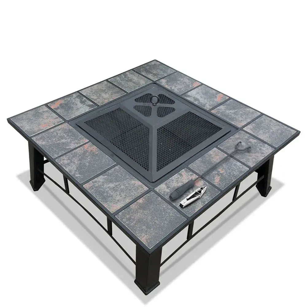 Grillz Fire Pit BBQ Grill Ice Bucket 4‑in‑1 Table – Outdoor Fire Pit, BBQ Grill, Ice Bucket & Alfresco Table, Powder‑Coated Steel - BBQ Backyard Supply Co
