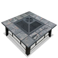 Grillz Fire Pit BBQ Grill Ice Bucket 4‑in‑1 Table – Outdoor Fire Pit, BBQ Grill, Ice Bucket & Alfresco Table, Powder‑Coated Steel - BBQ Backyard Supply Co