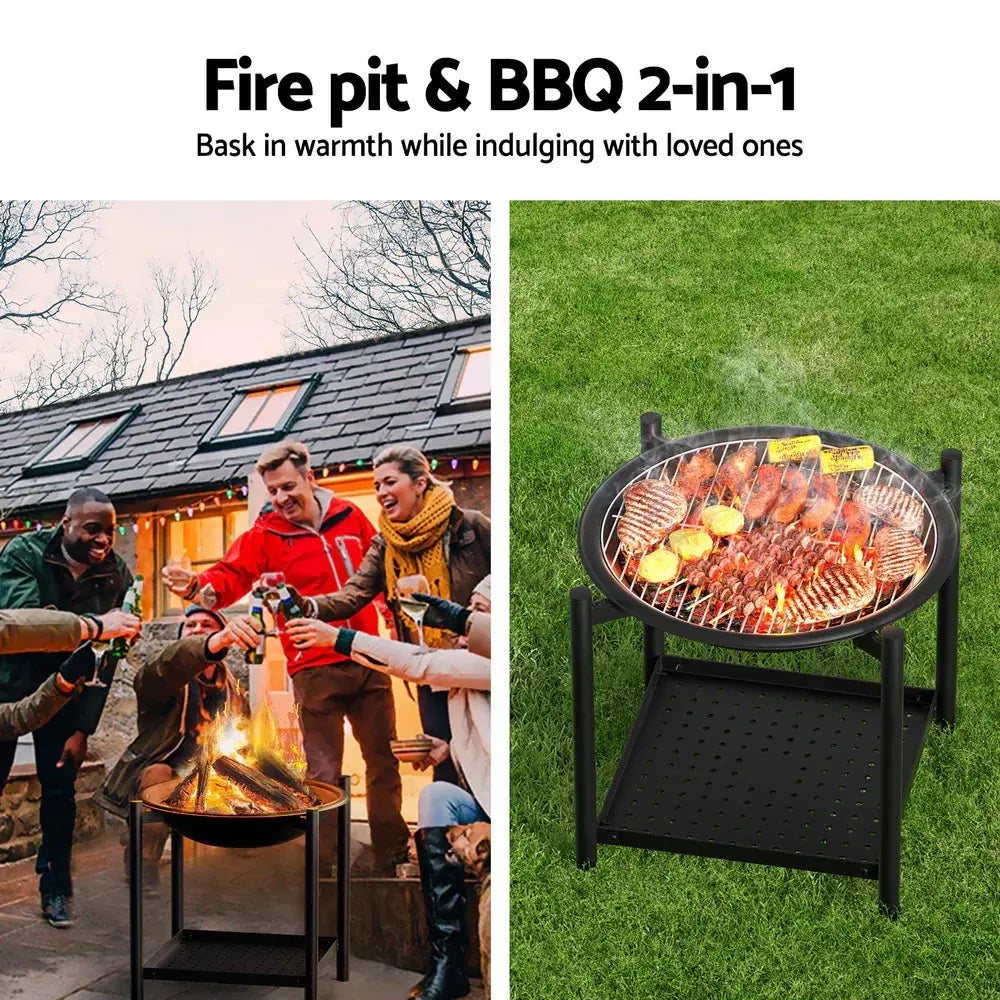 Grillz Fire Pit BBQ Grill 2-in-1 Outdoor - BBQ Backyard Supply Co