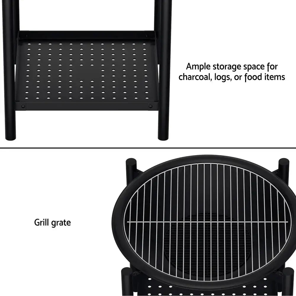 Grillz Fire Pit BBQ Grill 2-in-1 Outdoor - BBQ Backyard Supply Co