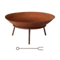 Grillz 56cm Fire Pit Iron Rustic Bowl Outdoor - BBQ Backyard Supply Co