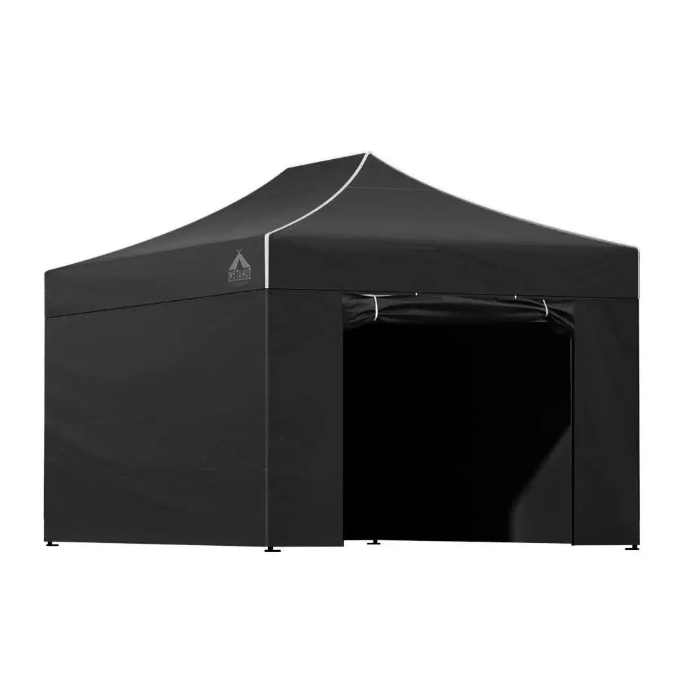 Instahut 3x4.5m Pop‑Up Gazebo – Black Outdoor Shade - BBQ Backyard Supply Co
