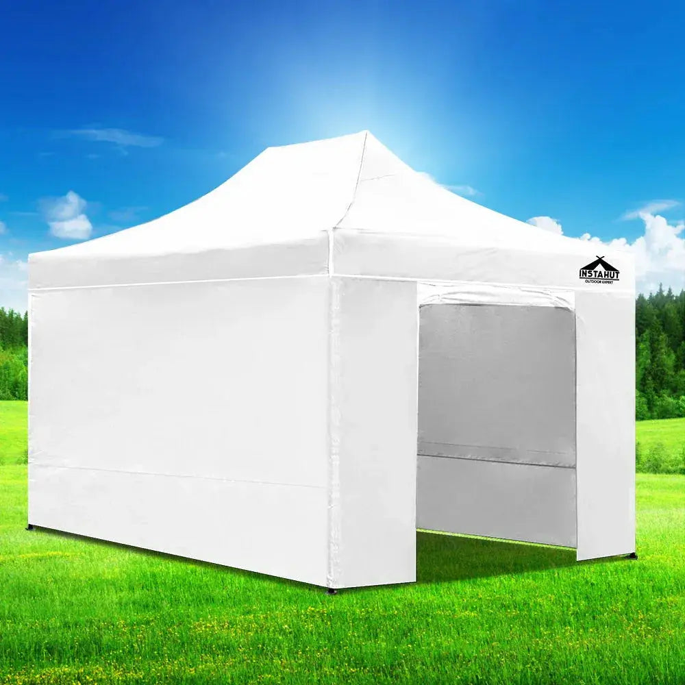 Instahut 3x4.5m Pop‑Up Gazebo – White Outdoor Shade - BBQ Backyard Supply Co