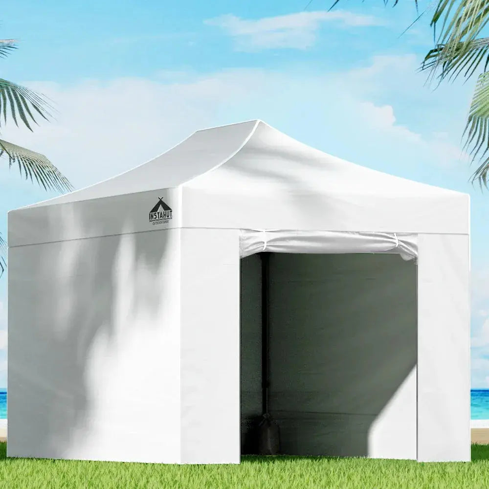 Instahut 3x4.5m Pop‑Up Gazebo – White Outdoor Shade - BBQ Backyard Supply Co