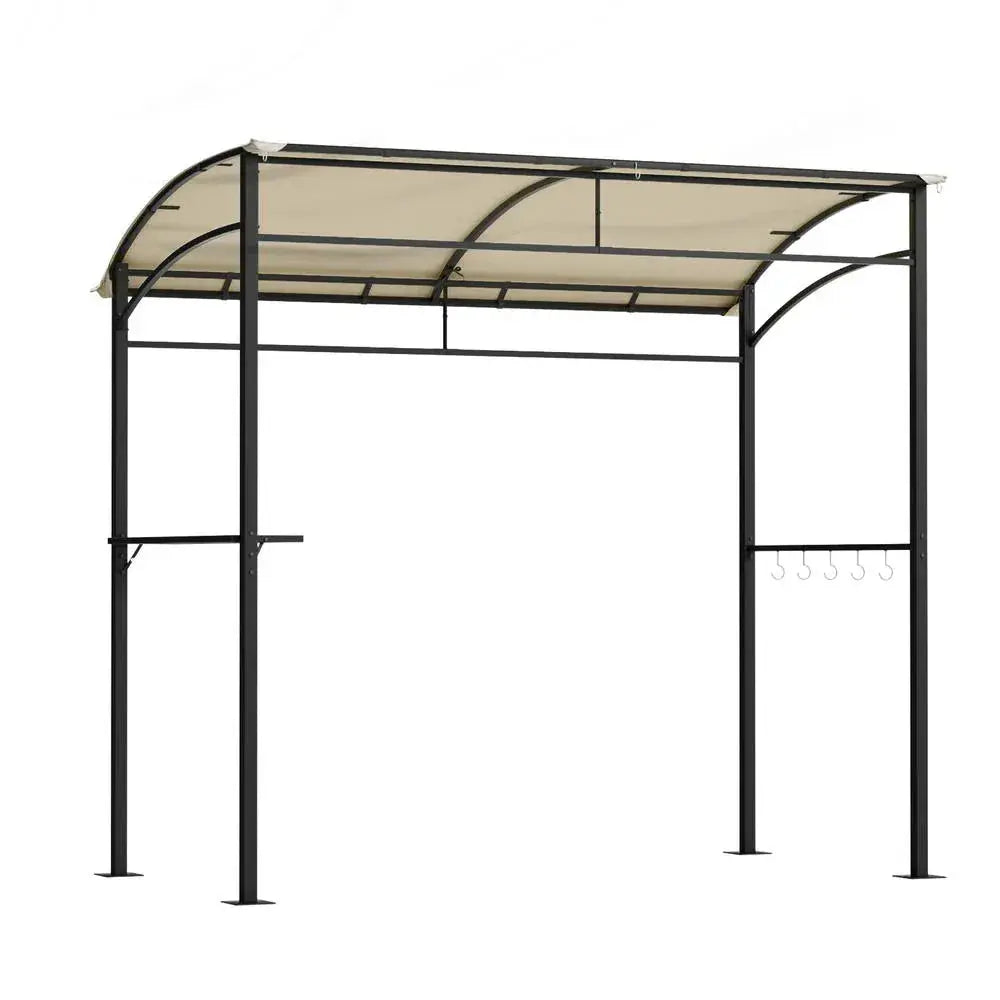 Instahut Gazebo Outdoor BBQ Grill Patio Marquee – Beige Garden Shade with Shelf & Hooks - BBQ Backyard Supply Co