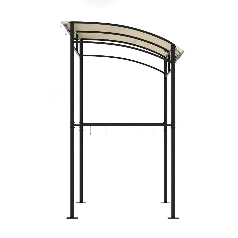 Instahut Gazebo Outdoor BBQ Grill Patio Marquee – Beige Garden Shade with Shelf & Hooks - BBQ Backyard Supply Co