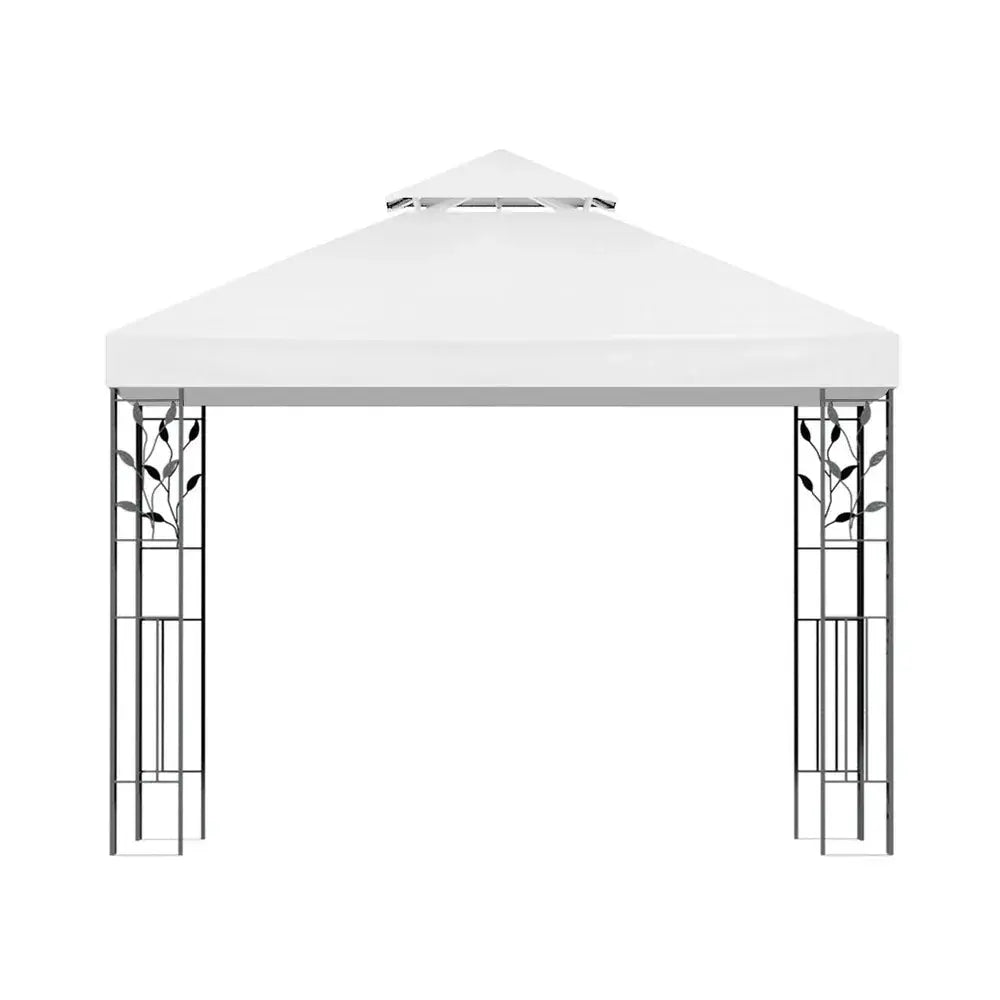 Instahut Gazebo 3x3m Marquee Outdoor Wedding Party Tent – White Iron Art Shade - BBQ Backyard Supply Co
