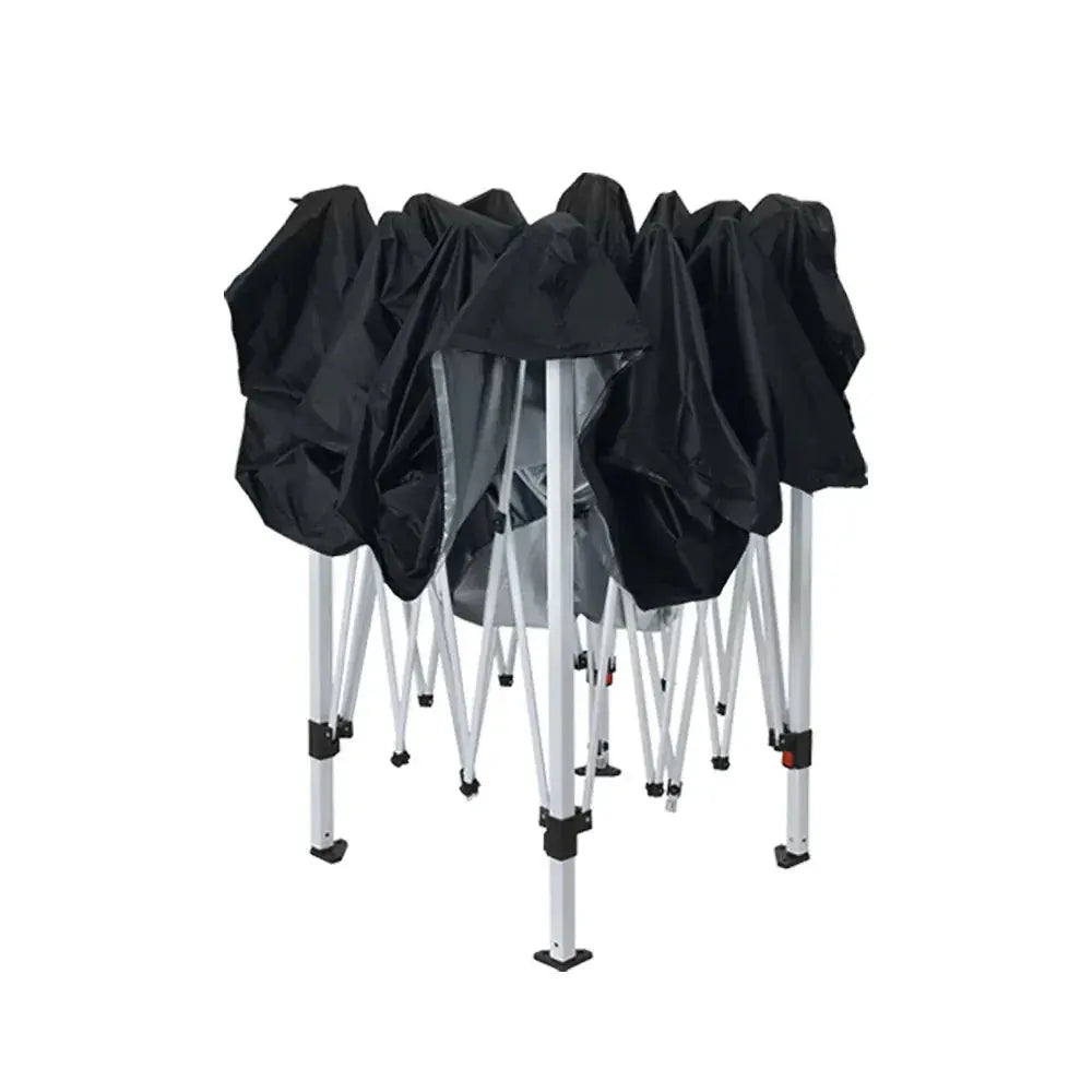 Instahut 3x3m Pop‑Up Gazebo – Black Outdoor Shade with Mesh Walls - BBQ Backyard Supply Co