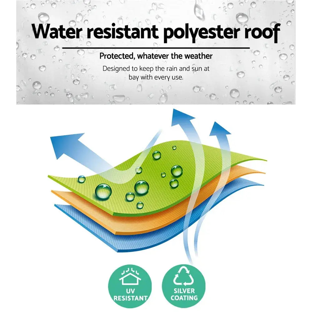 Instahut 3x3m Pop‑Up Gazebo – White Outdoor Shade with Full Mesh Walls - BBQ Backyard Supply Co