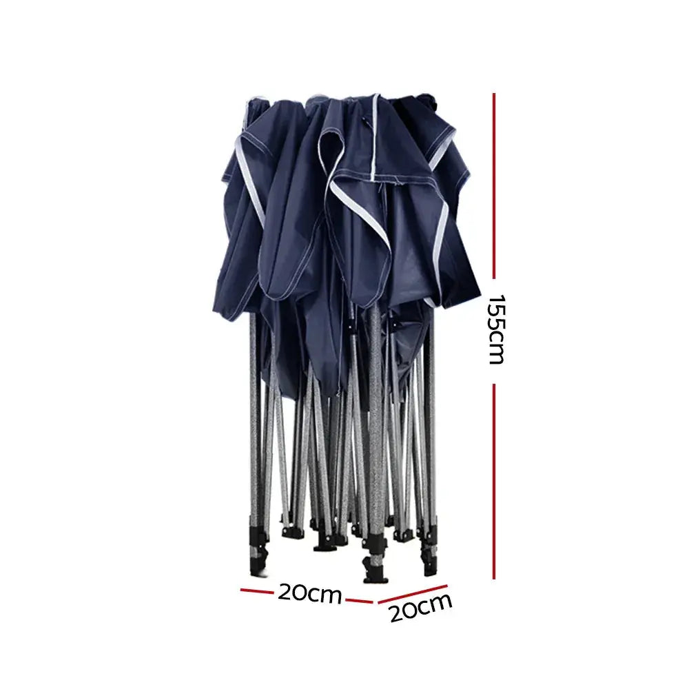 Instahut 3x3m Pop‑Up Gazebo – Navy Outdoor Shade - BBQ Backyard Supply Co