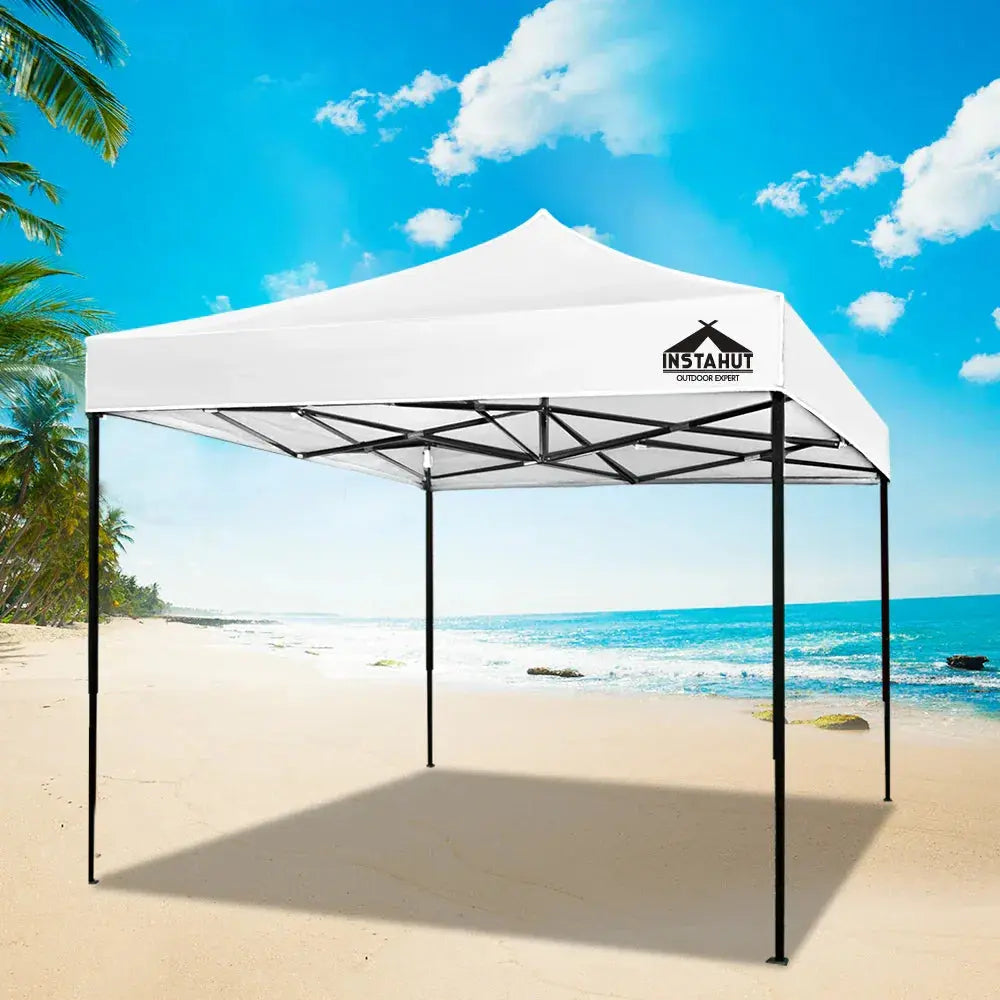 Instahut 3x3m Pop‑Up Gazebo – White Outdoor Shade - BBQ Backyard Supply Co