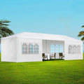 Instahut Gazebo 3x9m Marquee Wedding Party Tent – White Outdoor Canopy with Side Walls - BBQ Backyard Supply Co