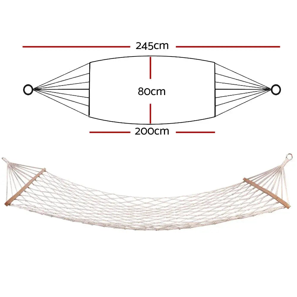 Gardeon Hammock Bed Hanging Mesh - BBQ Backyard Supply Co