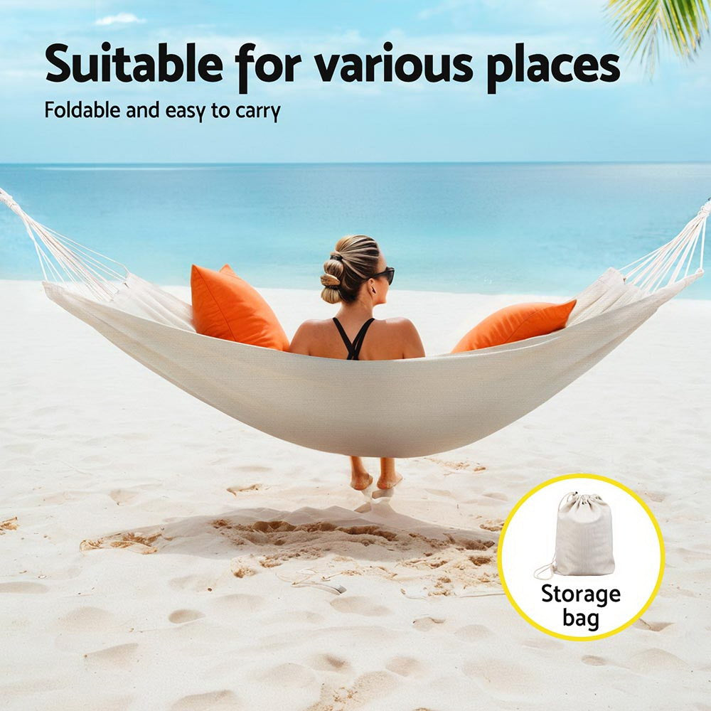 Gardeon Hammock Bed with Travel Bag - Cream