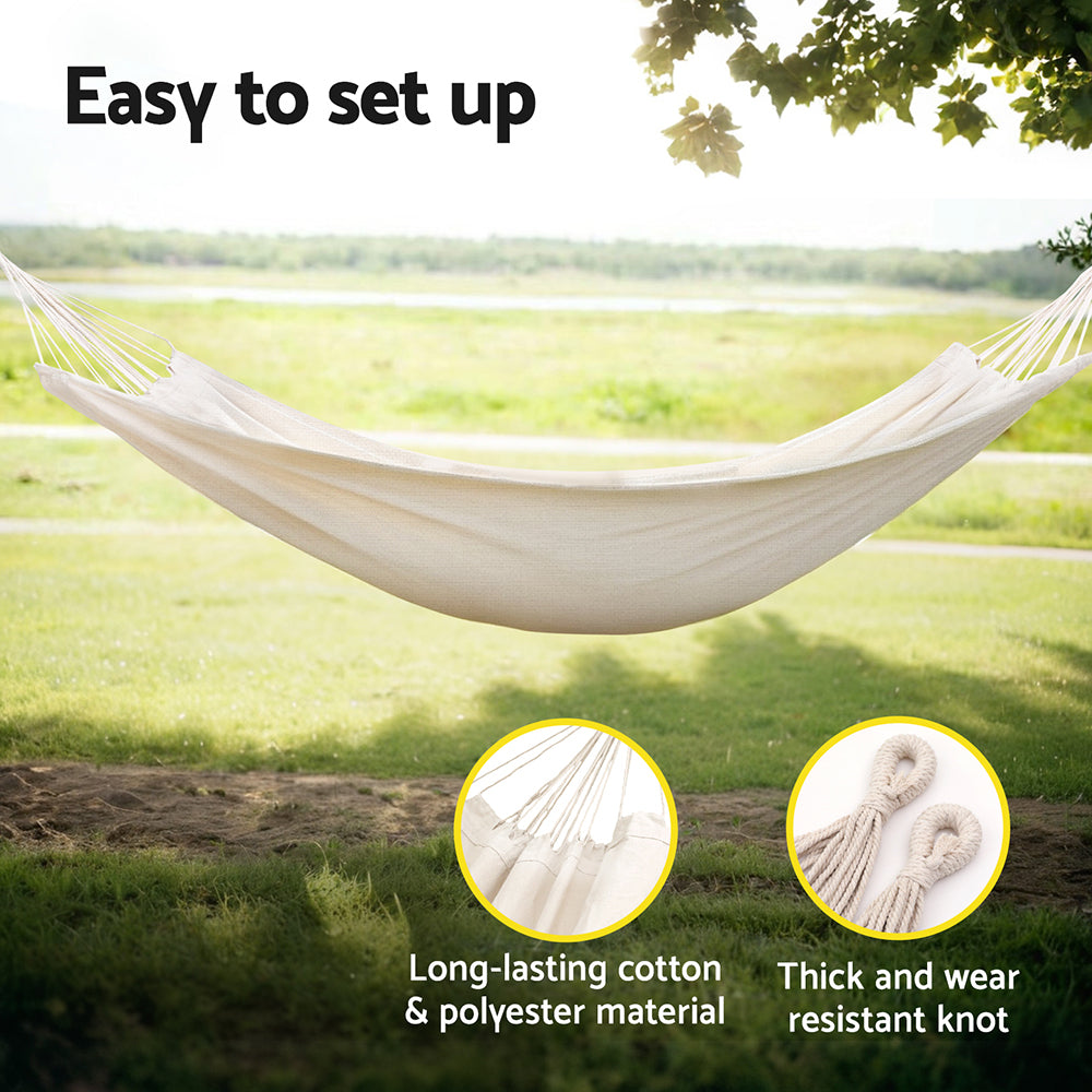Gardeon Hammock Bed with Travel Bag - Cream