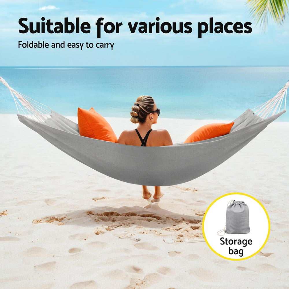 Gardeon Hammock Bed with Travel Bag - Grey