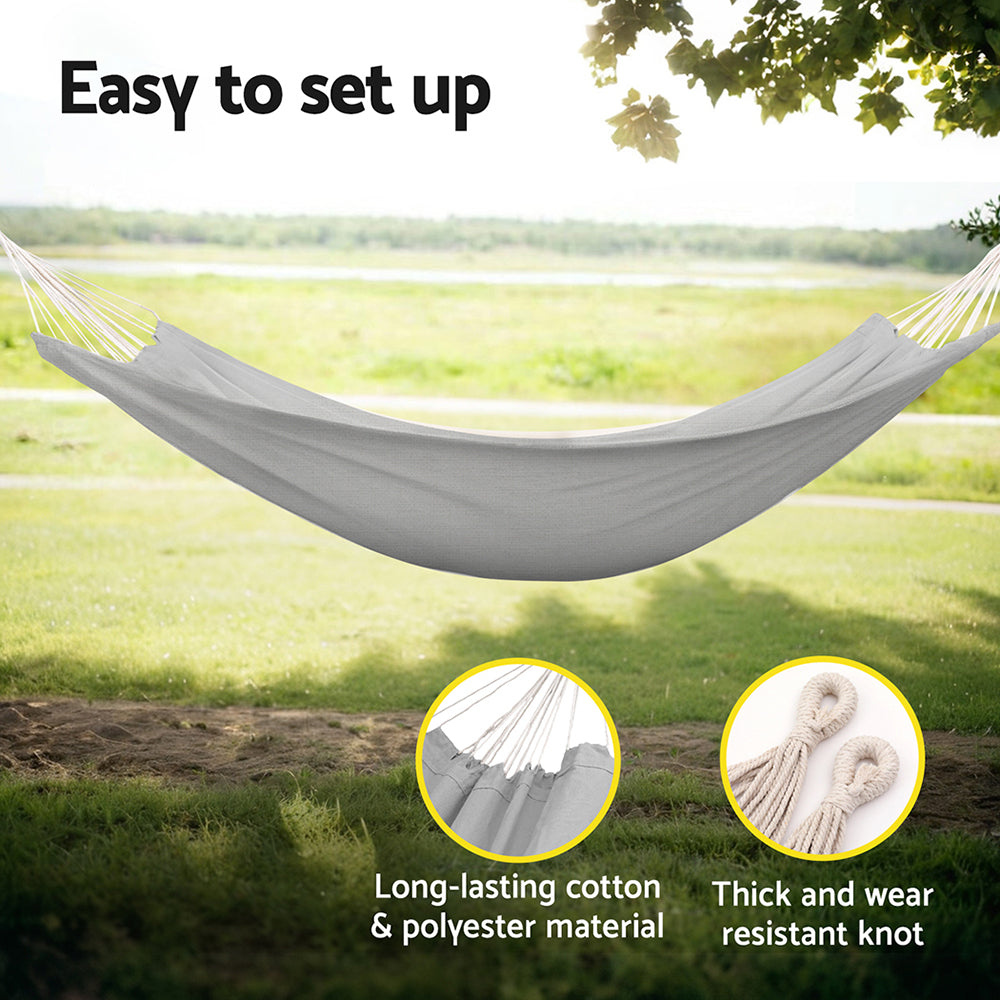 Gardeon Hammock Bed with Travel Bag - Grey