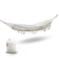 Gardeon Hammock Bed Rope Tassel Cream - BBQ Backyard Supply Co