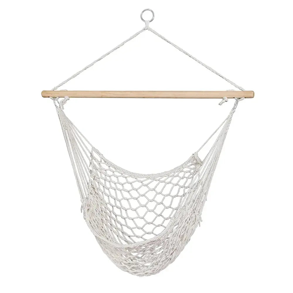 Gardeon Hammock / Swing Chair Mesh Cream - BBQ Backyard Supply Co