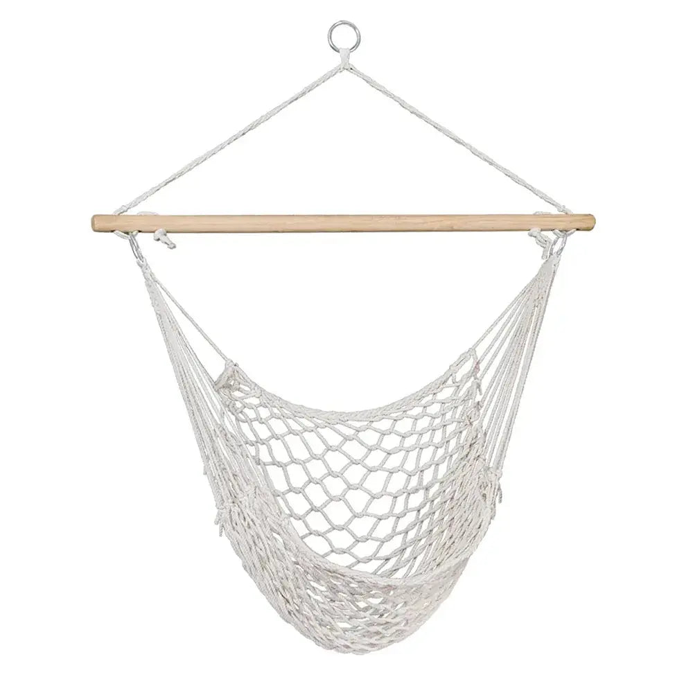 Gardeon Hammock / Swing Chair Mesh Cream - BBQ Backyard Supply Co