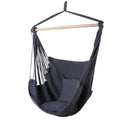 Gardeon Hanging Hammock / Swing Chair - Cushion Pillow Grey - BBQ Backyard Supply Co