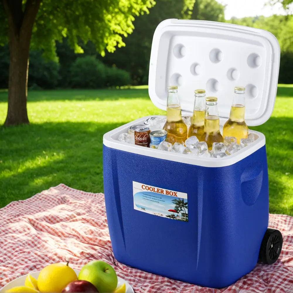 Glacio 38L Portable Ice Cooler Box With Wheels Camping Fridge BBQ Backyard Supply Co