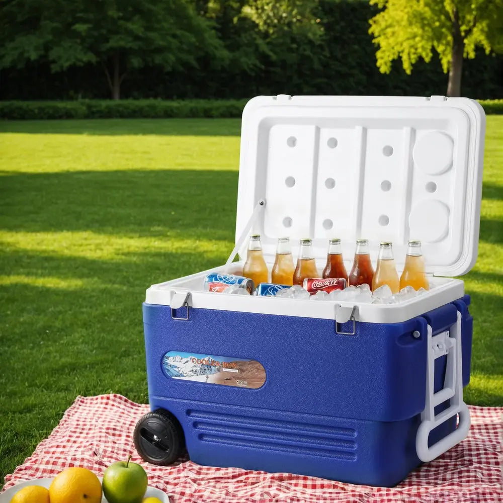 Glacio 60L Portable Ice Cooler Box With Wheels Camping Fridge BBQ Backyard Supply Co