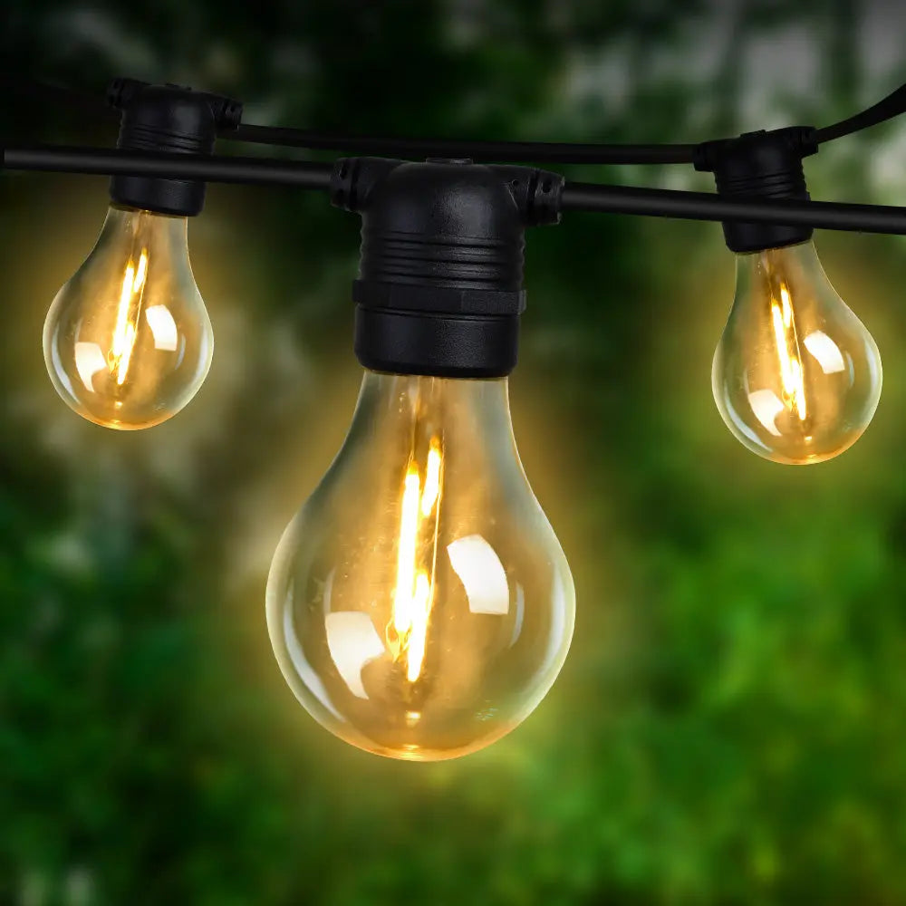 50m LED Festoon String Lights – Outdoor Garden, Wedding, Party, Christmas Decorations