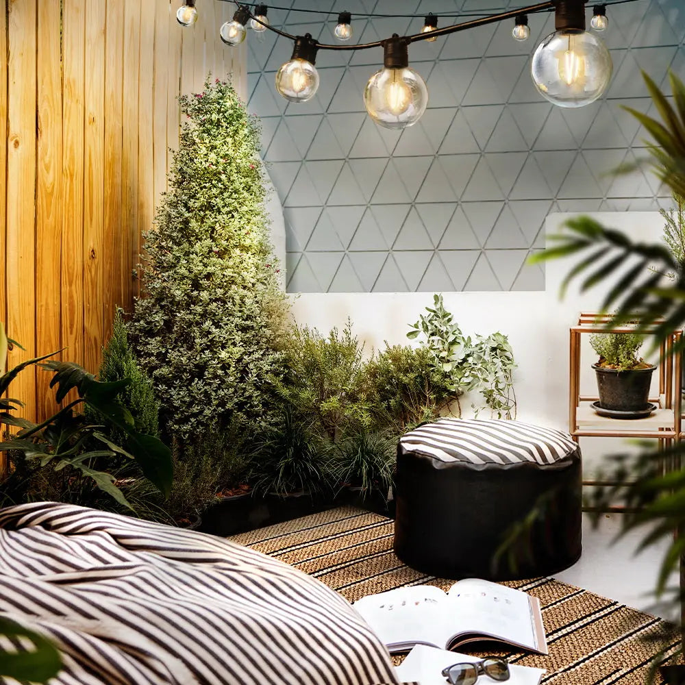 77m LED Jingle Jollys Festoon Lights – Outdoor Garden, Wedding, Party, Christmas Decorations