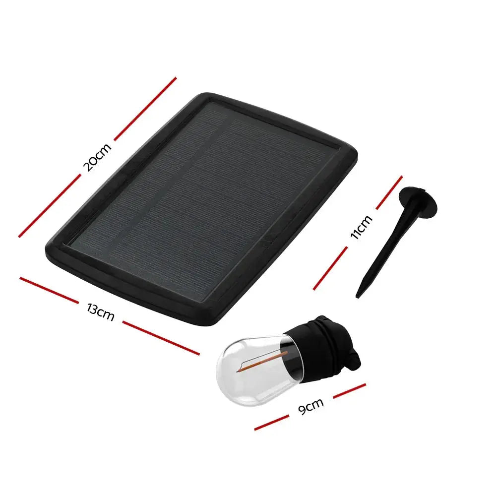 41m Solar Festoon String Lights – Outdoor LED, Auto Sensor + USB Backup - BBQ Backyard Supply Co