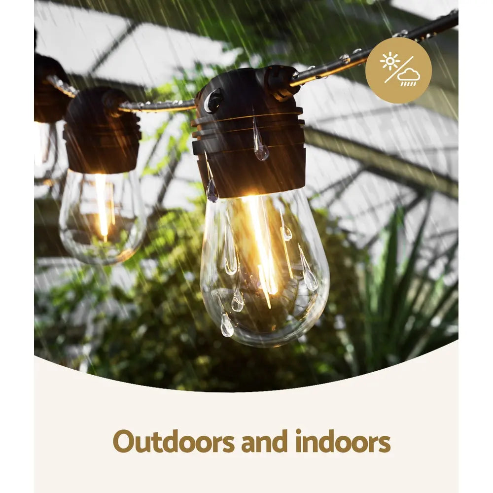 77m Solar Festoon Lights – Outdoor Garden, Wedding, Party, Christmas Decorations
