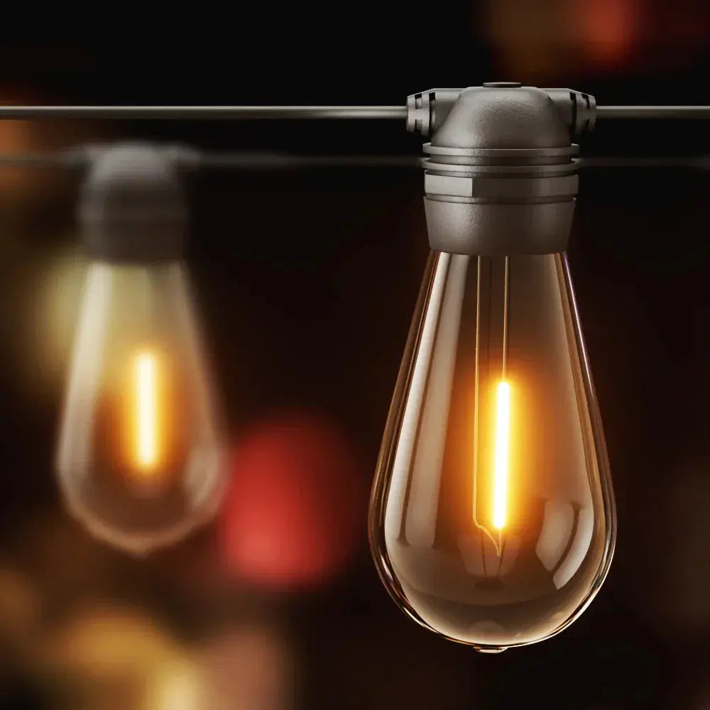 17m Solar Festoon String Lights – Outdoor LED Lighting for BBQ, Patio & Celebrations, USB Rechargeable - BBQ Backyard Supply Co