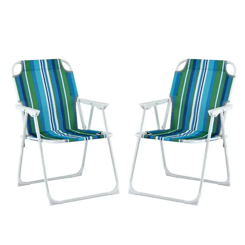 Gardeon Outdoor Chairs Folding Camping Chair Steel Portable Patio Furniture - BBQ Backyard Supply Co