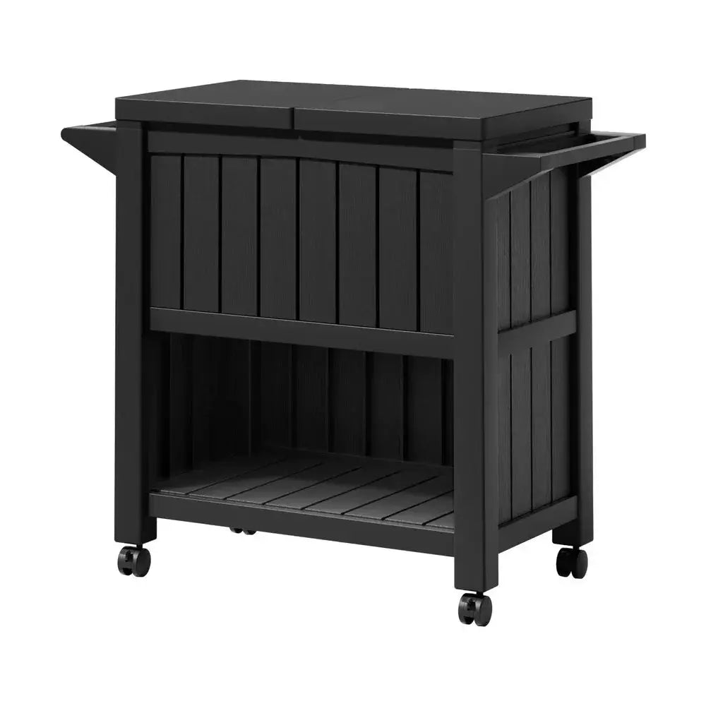 Gardeon Outdoor Storage Cabinet Box 80L Ice Bucket Cooler Rolling Serving Cart Kitchen Trolley - BBQ Backyard Supply Co
