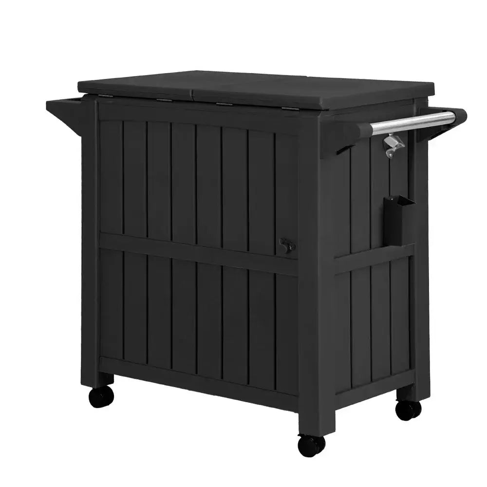 Gardeon Outdoor Storage Cabinet Box 80L Ice Bucket Cooler Rolling Serving Cart Kitchen Trolley - BBQ Backyard Supply Co
