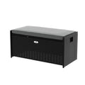 Gardeon Wicker Outdoor Storage Bench – 102L, Black - BBQ Backyard Supply Co