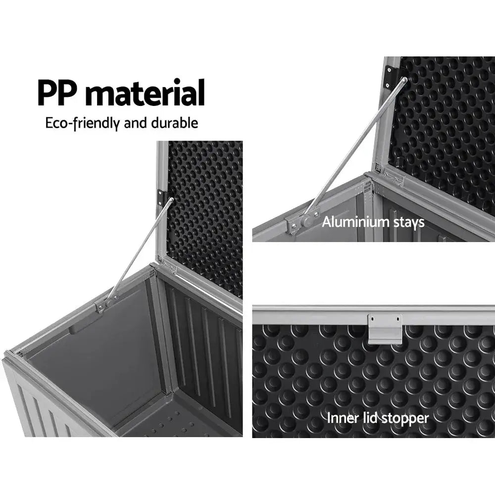 Gardeon 270L Outdoor Storage Box – Lockable Bench - BBQ Backyard Supply Co