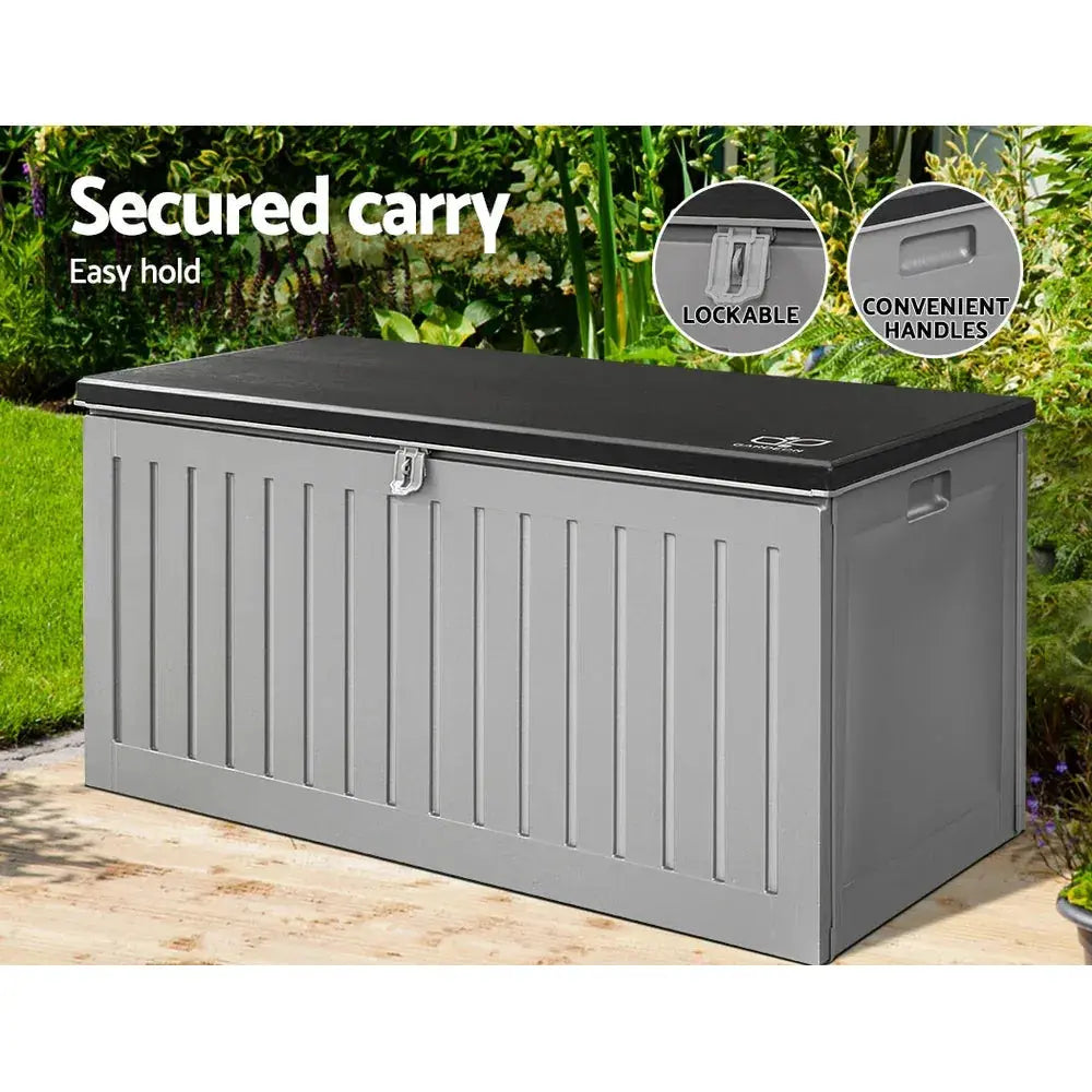 Gardeon 270L Outdoor Storage Box – Lockable Bench - BBQ Backyard Supply Co