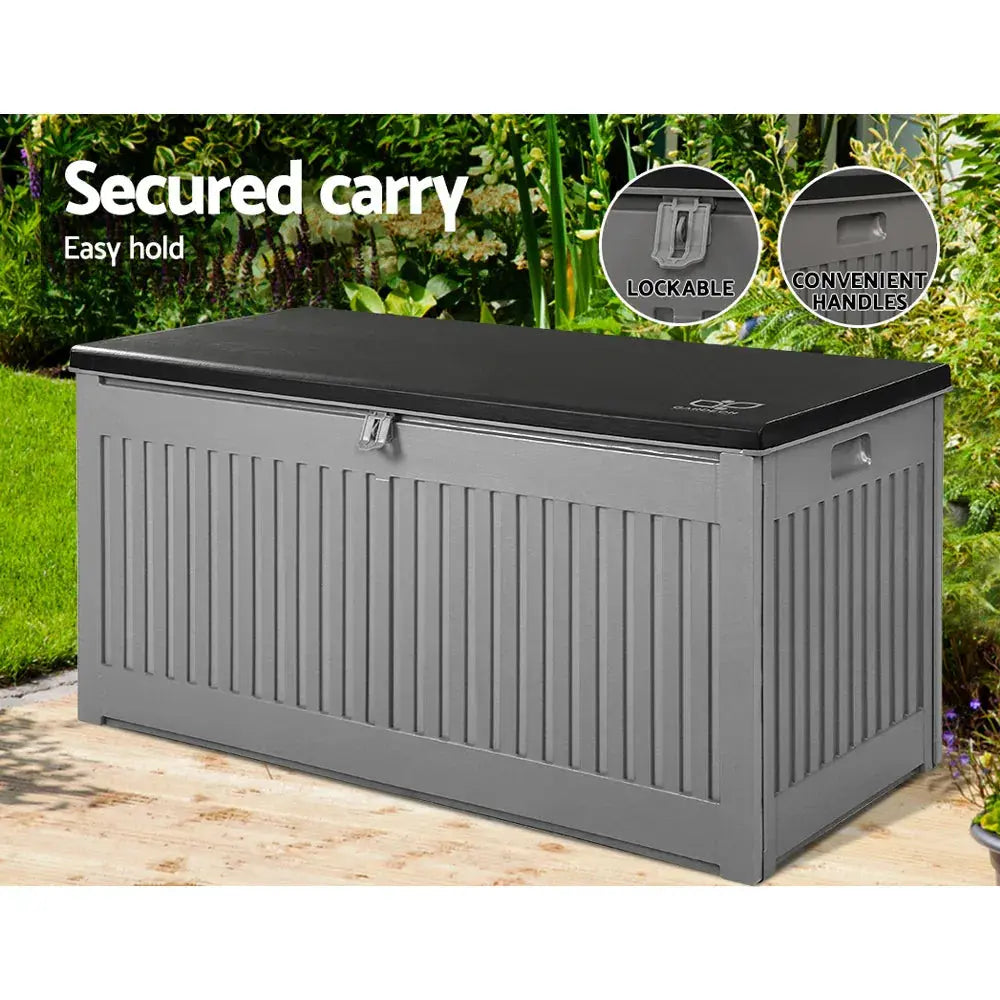 Gardeon 270L Outdoor Storage Box – Lockable Bench - BBQ Backyard Supply Co