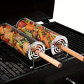 2-Pack Rotating Grill Baskets – 304 Stainless Steel - BBQ Backyard Supply Co