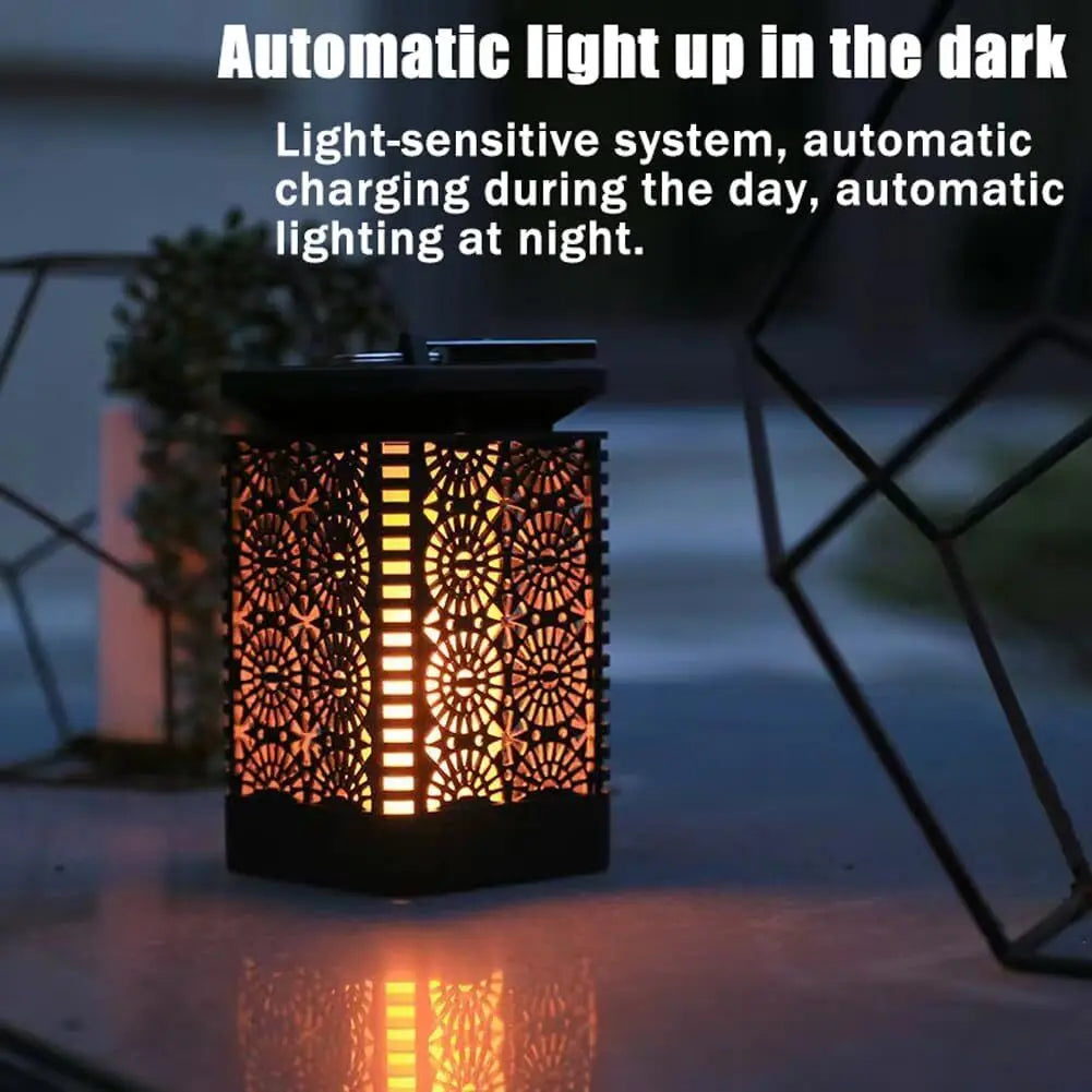 4‑Pack Solar Garden Stake Lights – Outdoor Decorative Floral Pattern