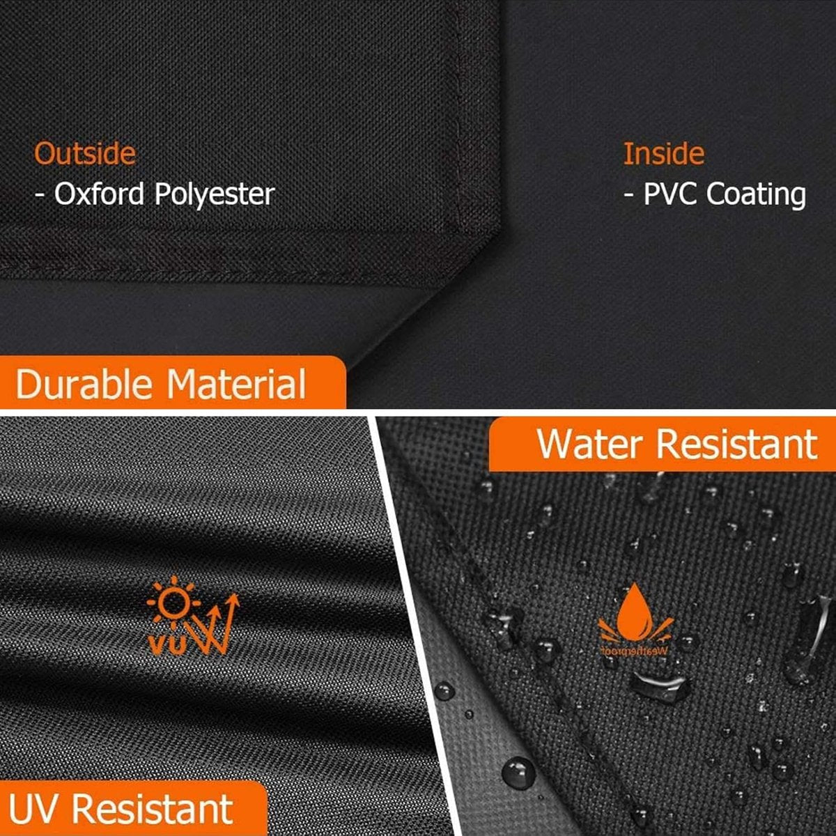 190*71*127 cm - BBQ Cover - Barbecue Covers - Waterproof Barbecue Protective Cover - Waterproof Protective Cover - 210D Robust Outdoor Grill Cover - Windproof - UV-resistant - Tear-resistant - Weatherproof Gas Grill Protector - With Storage Bag - Black