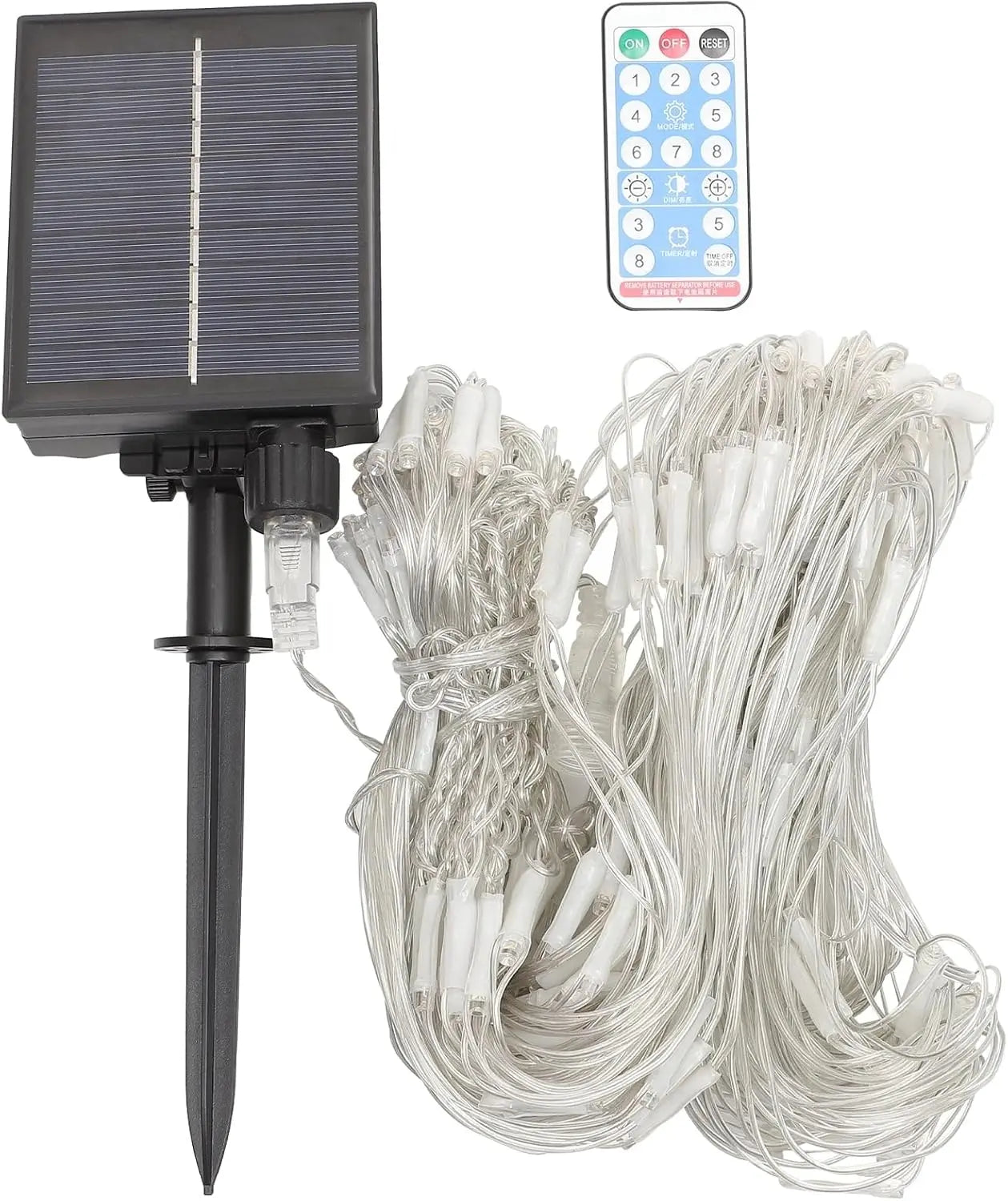 Solar Net Mesh String Lights 9.8ft × 6.6ft – Outdoor Garden, Wedding, Party, Christmas Decorations