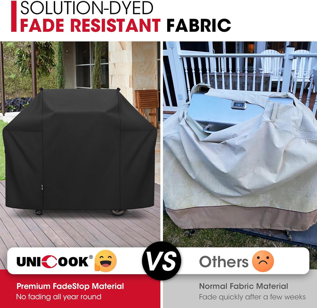 58 Inch Grill Cover for Weber Genesis II, LX 300 Series and Genesis 300 Series Gas Grills, Heavy Duty Waterproof Fade Resistant BBQ Cover, All Weather Protection, Compared to Weber 7130