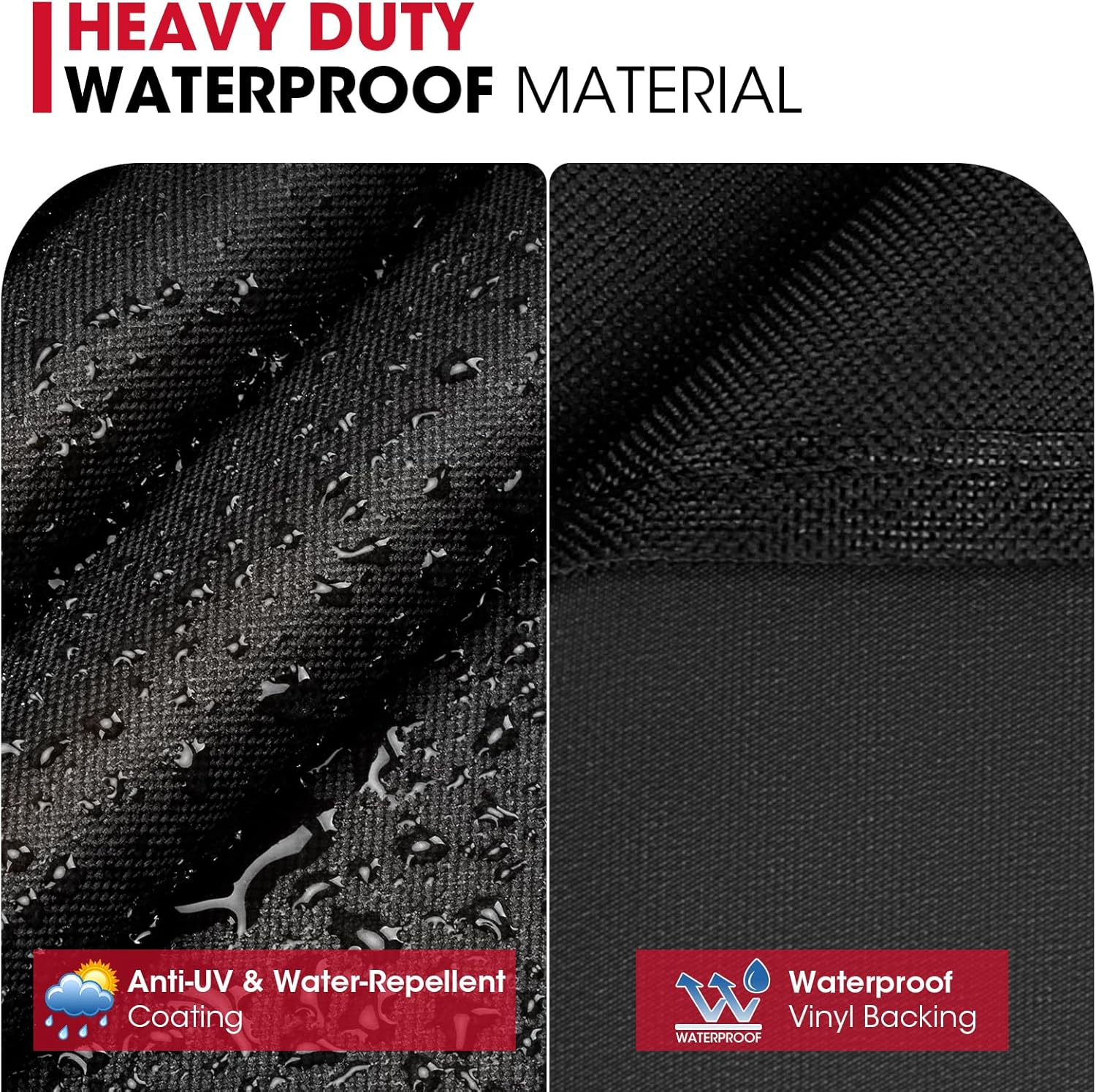 Grill Cover 55 Inch for Outdoor Grill, Heavy Duty, Waterproof, Fade Resistant, BBQ Cover with Handles/Straps/Air Vents, Compatible with Weber Charbroil Nexgrill Gas BBQs etc